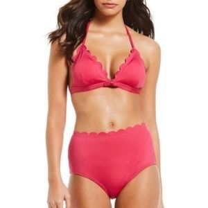 NWT Kate Spade Scalloped High Waist Bikini